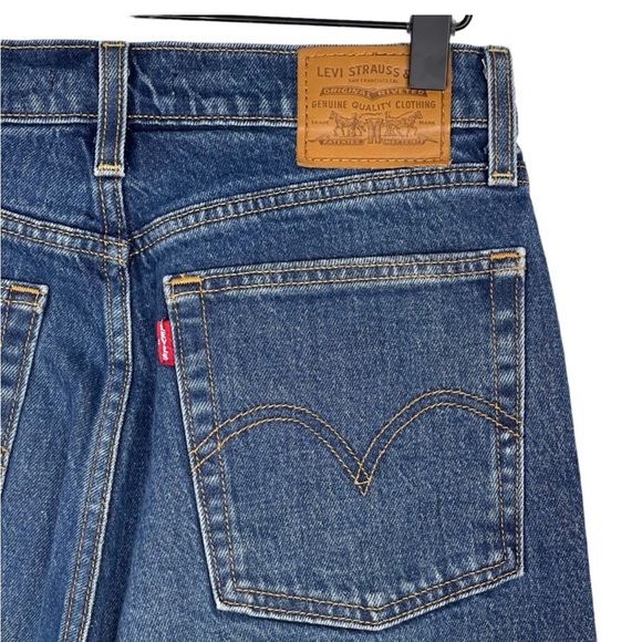 Levis Wedgie Straight Jeans 27 High Rise Button Fly Premium Denim Classic Casual - Picture 7 of 10